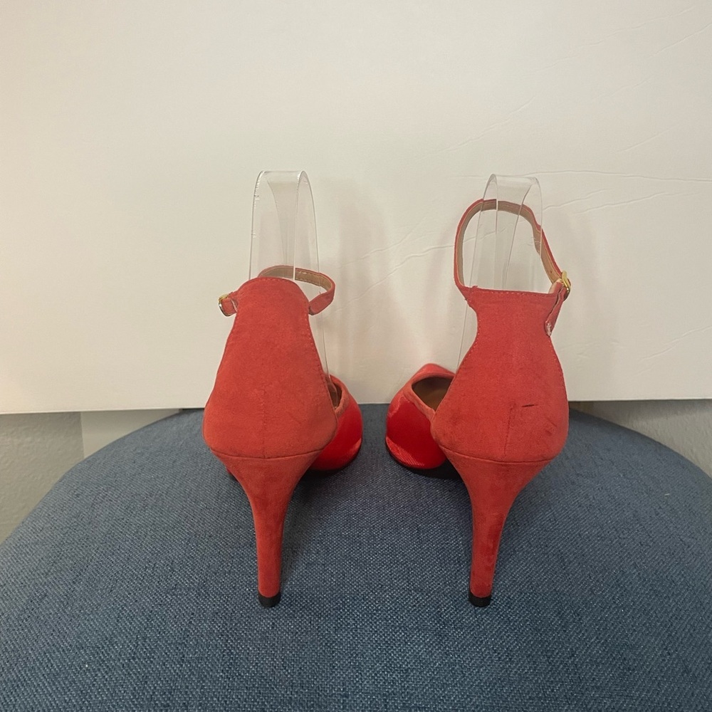 J. Renee Jena Mesh Ankle Strap Dress Pump in color Red in a size 9 1/2 - Picture 12 of 14